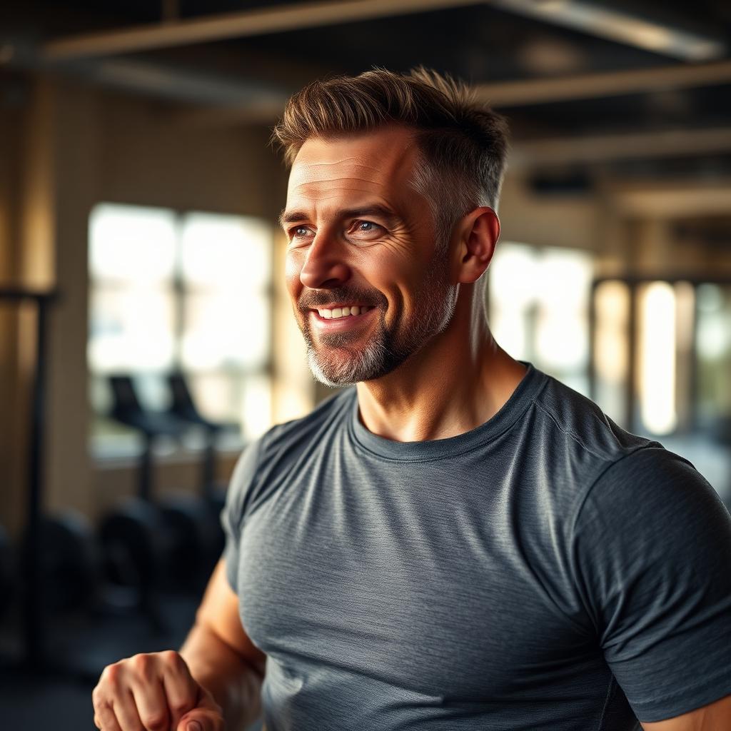 Man in his 40s at peak vitality after using Vigor Peak